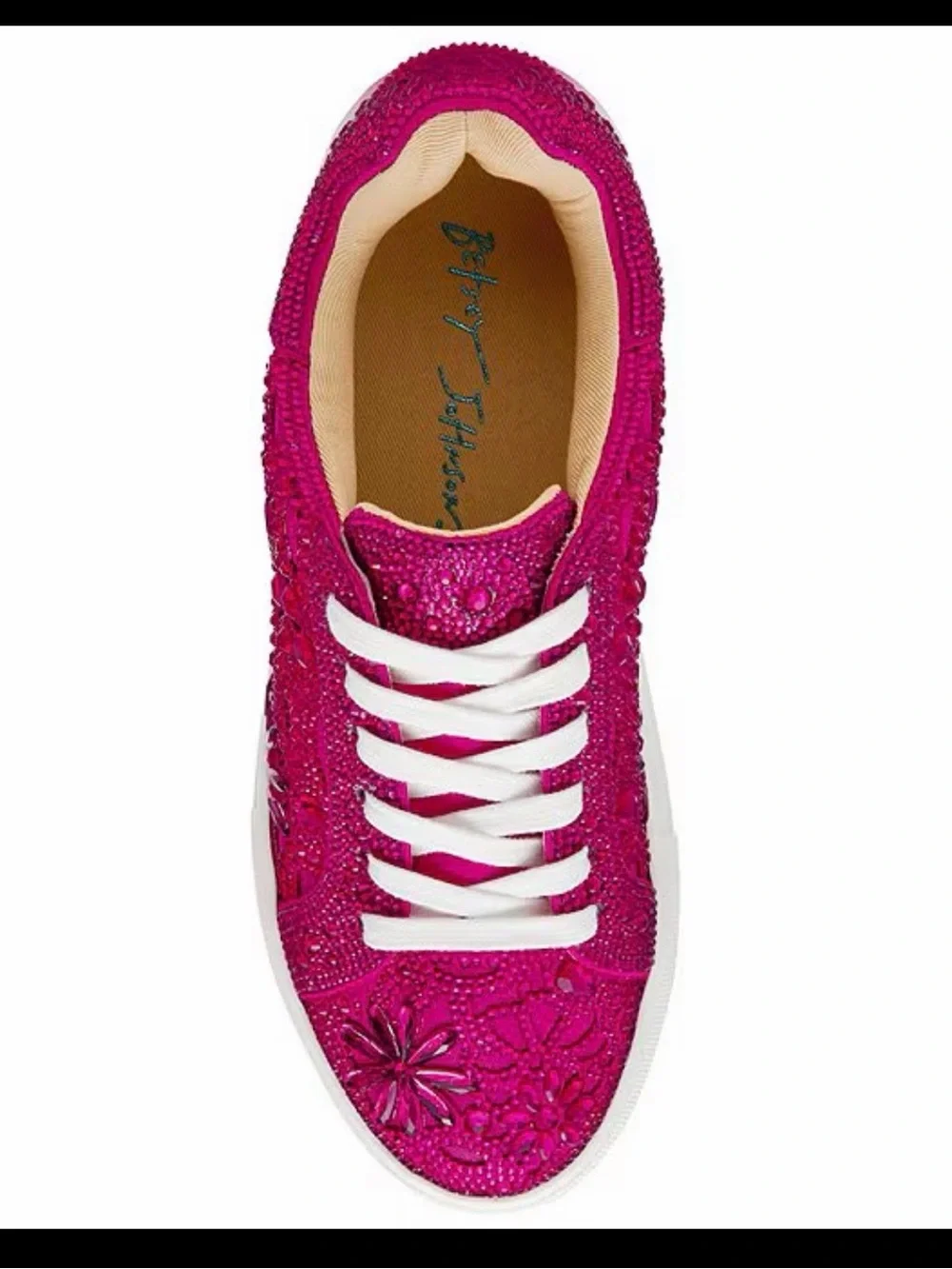 Blue by Betsey Johnson Reily Rhinestone Embellished Platform Sneakers